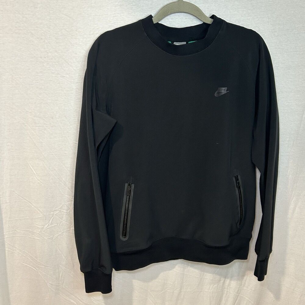 Nike vintage pullover Softshell Jacket Women’s large Black Lined Pockets Running